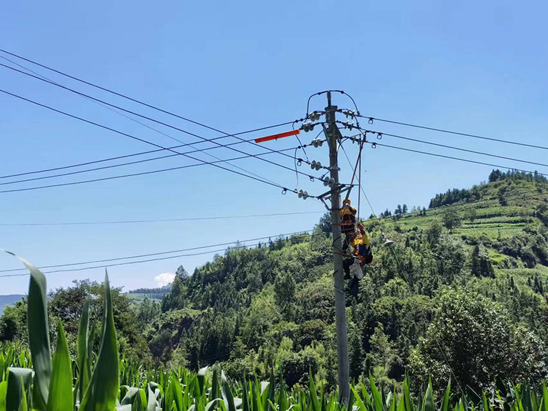 定期進行線路維護（陳小果攝）