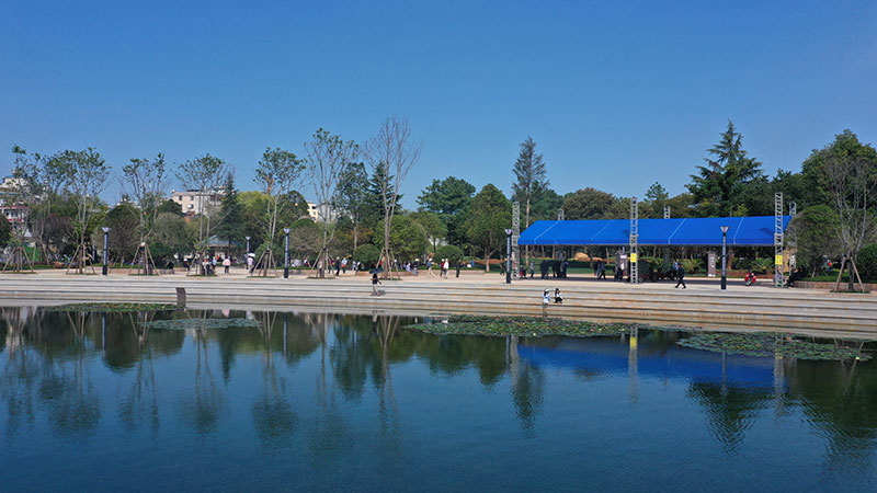 師宗縣通玄河·河濱公園一角。