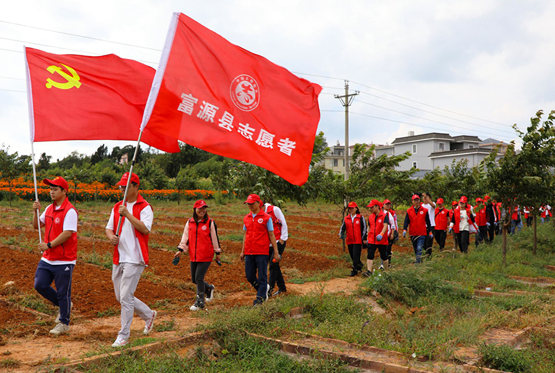 青年志愿者開(kāi)展主題活動(dòng)。